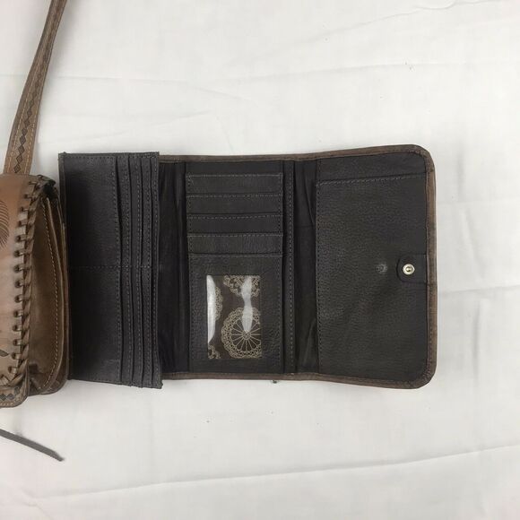 vintage‎ american west feather crossbody with matching wallet preowned - Picture 10 of 12
